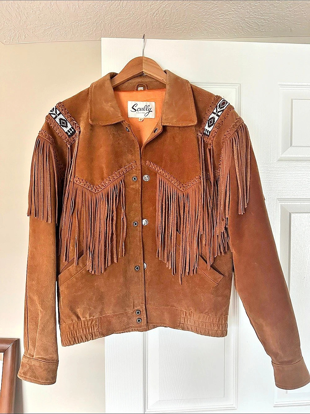Scully Leather Fringe Western Jacket Size Medium